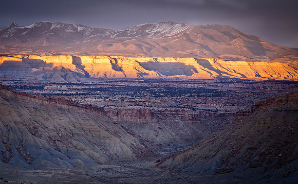 Sunset on the Henry Mountains and Canyons