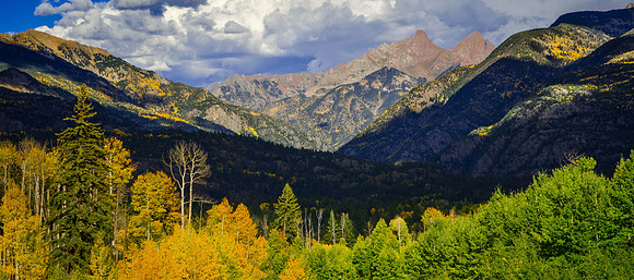 Pigeon and Turret Peaks from Hwy 550N, Durango