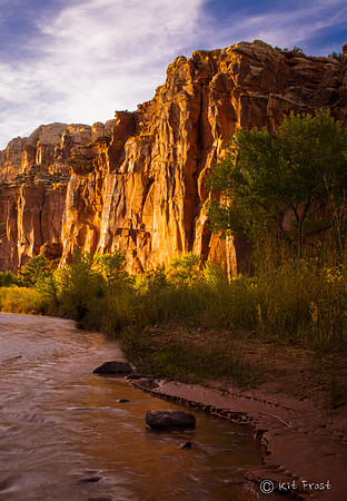 Fremont River and Fruita Cliffs