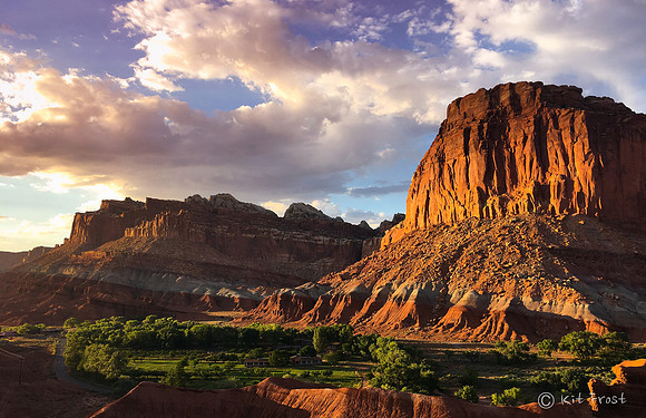 Just before sunset, Capitol Reef NP