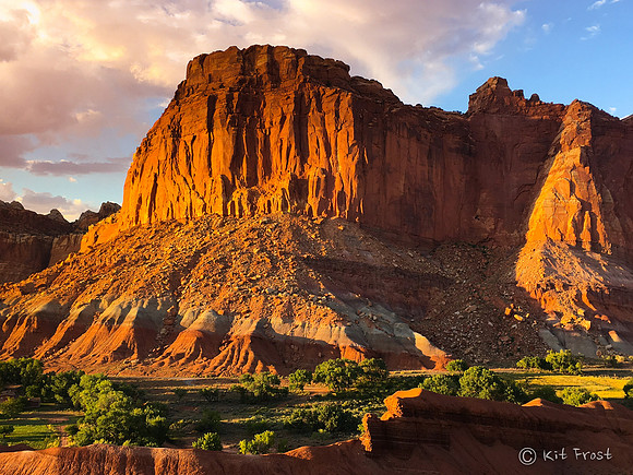 Clouds moving over Capitol Reef National Park