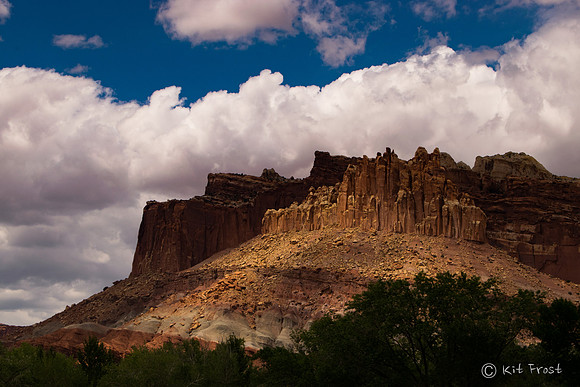 Clouds moving over Capitol Reef National Park