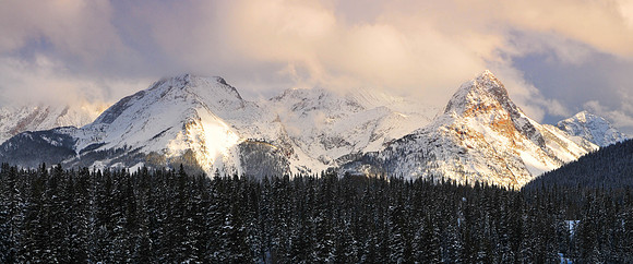 Fresh Snowfall in the Grenadiers at Molas Pass