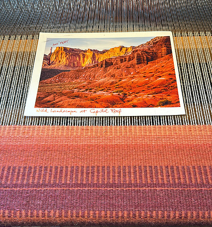 Rug weaving interpretation of Capitol Reef Cliffs