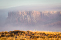 A morning fog in Southern Utah is rare. Bluff.
