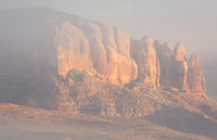 Desert Fog revealing Cliff Walls, Bluff, Utah