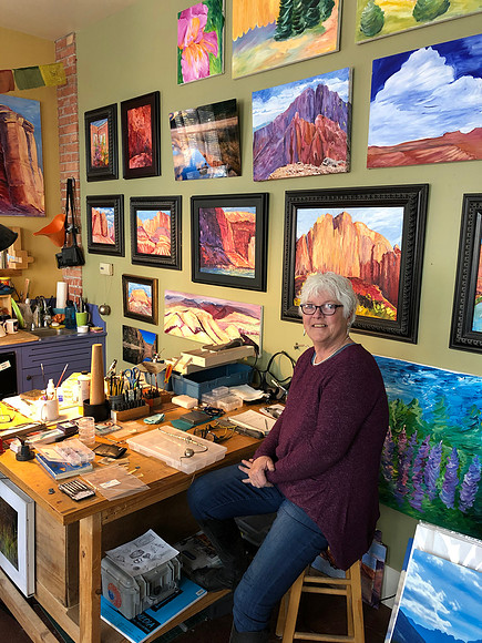 Kit Frost in her Studio