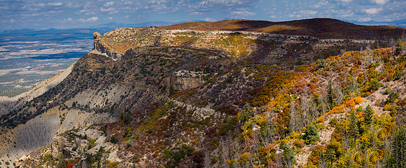 The Knife Edge, Panoramic,  Mesa Verde National Park